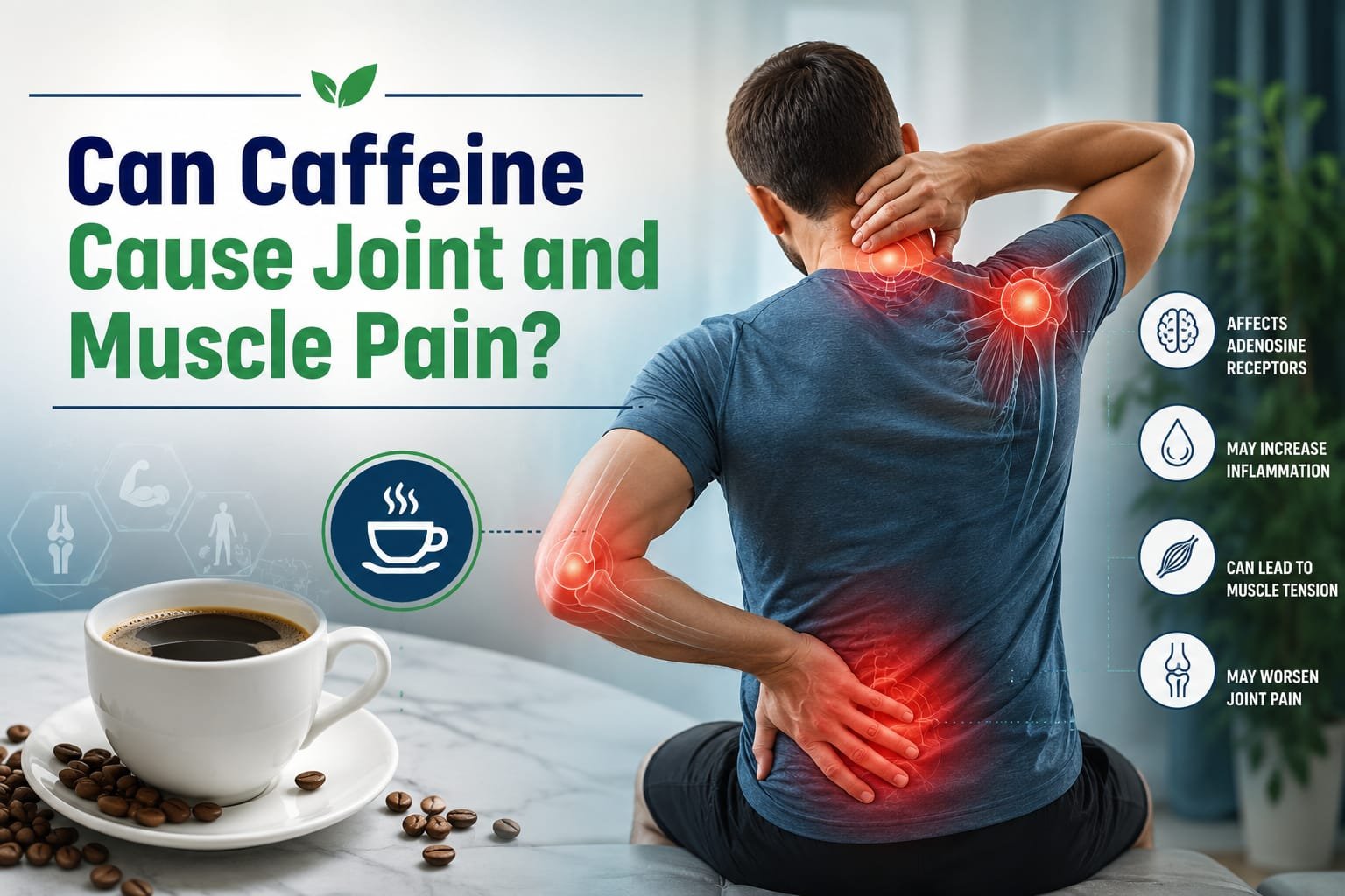 can caffeine cause joint and muscle pain​