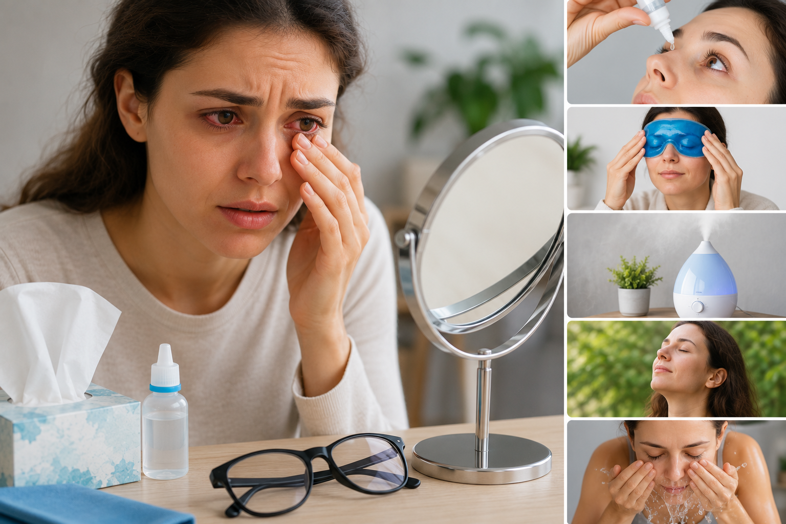 How to Cure Burning Watery Eyes