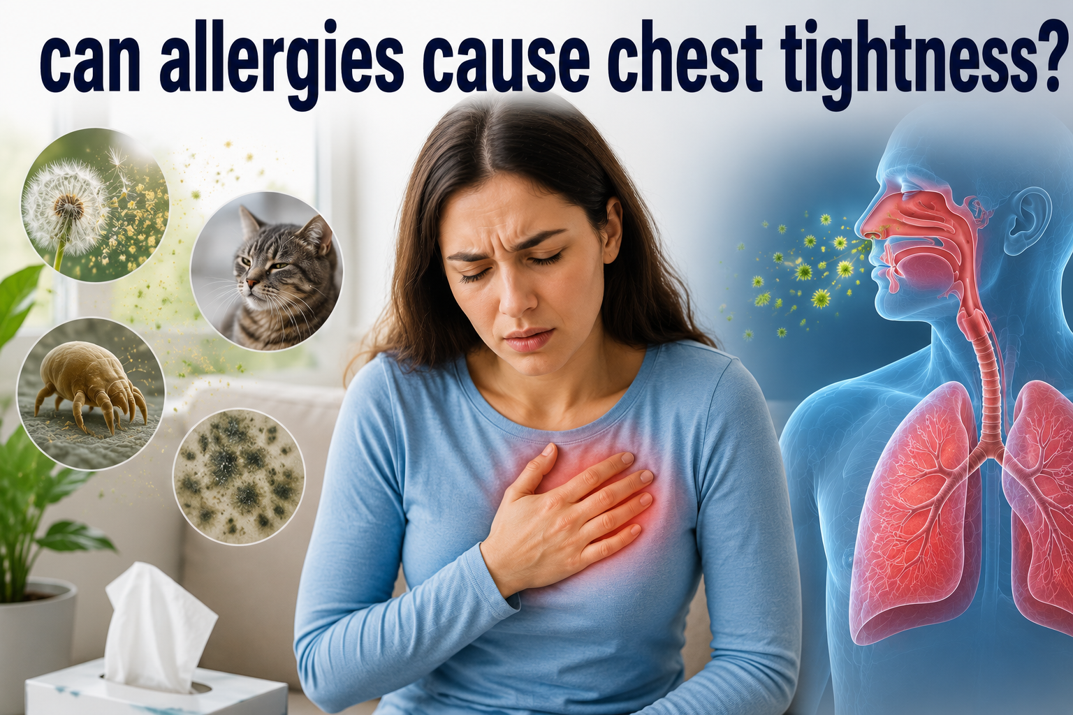 can allergies cause chest tightness?