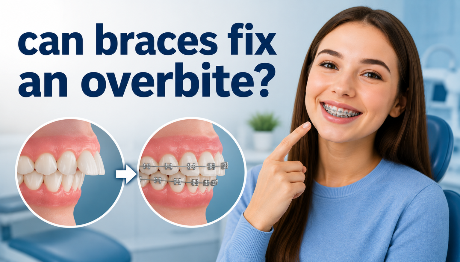can braces fix an overbite​?